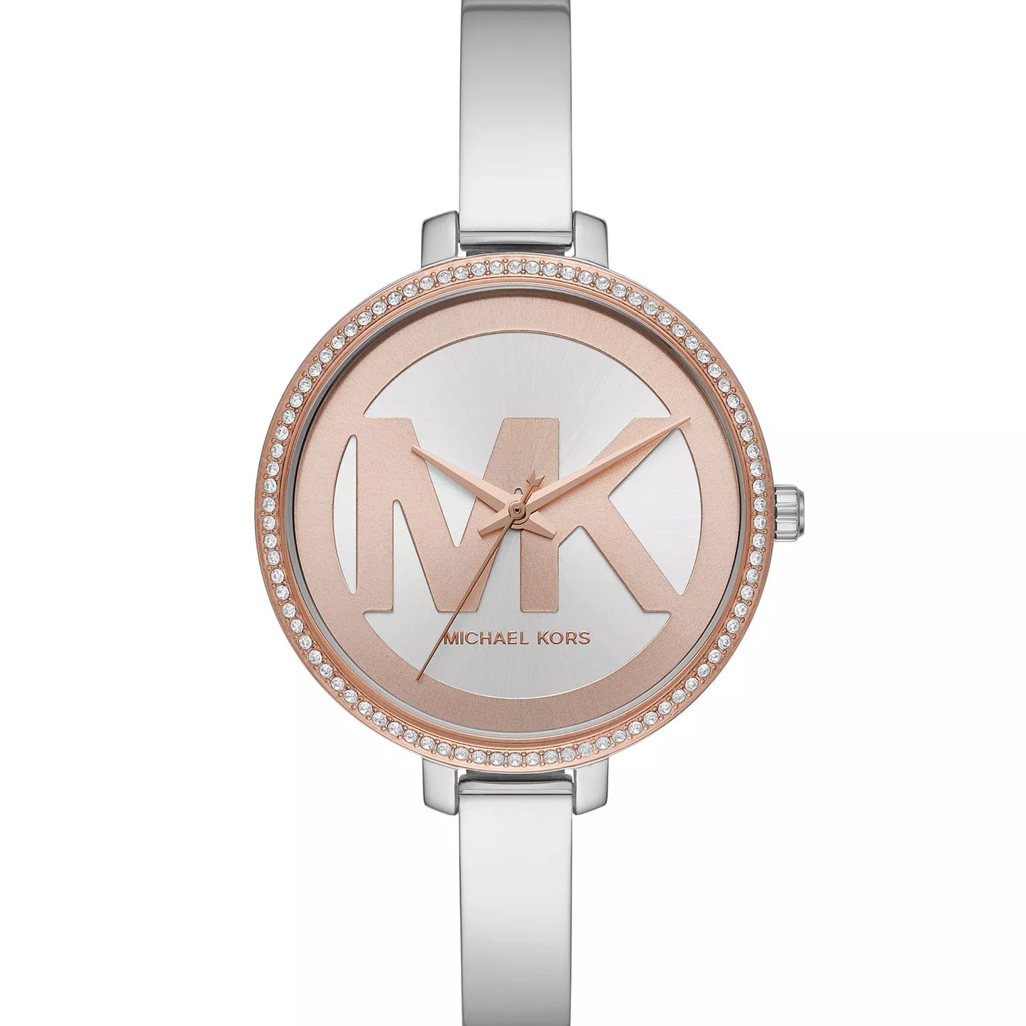 Michael Kors MK4546 watch for women with a silver dial and steel strap.