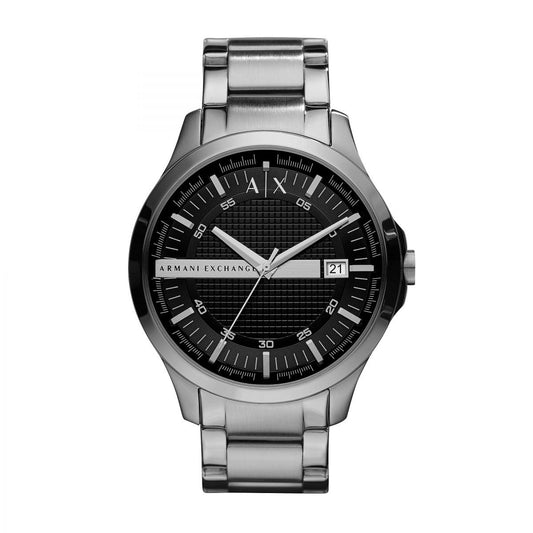 Armani Exchange AX2103 watch for man with a black dial and stainless steel strap.