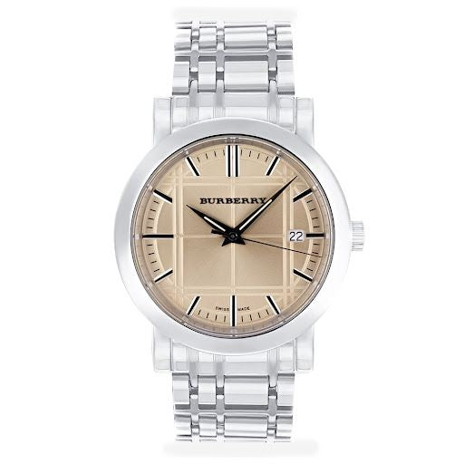 Burberry BU1352 watch for women with a grey dial and stainless steel strap.