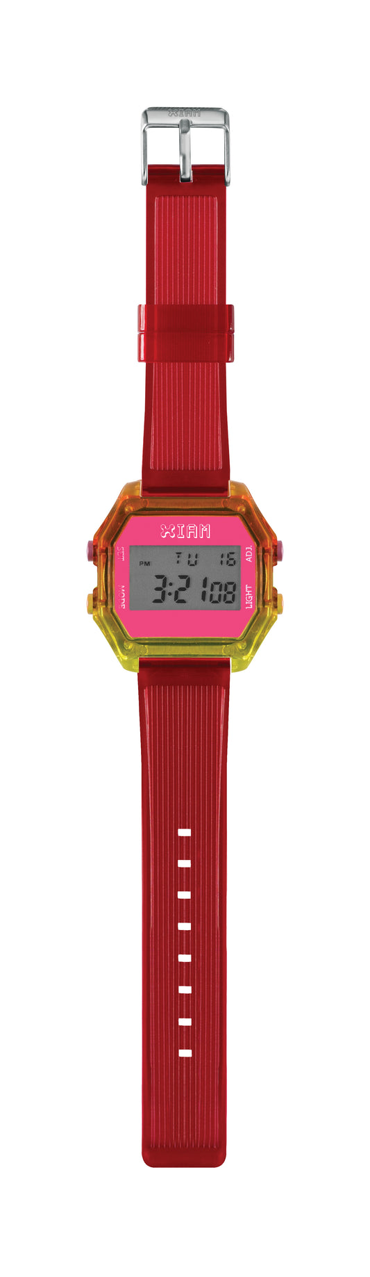 Iam IAM-KIT549 watch for woman with a fucsia dial and silicone strap.