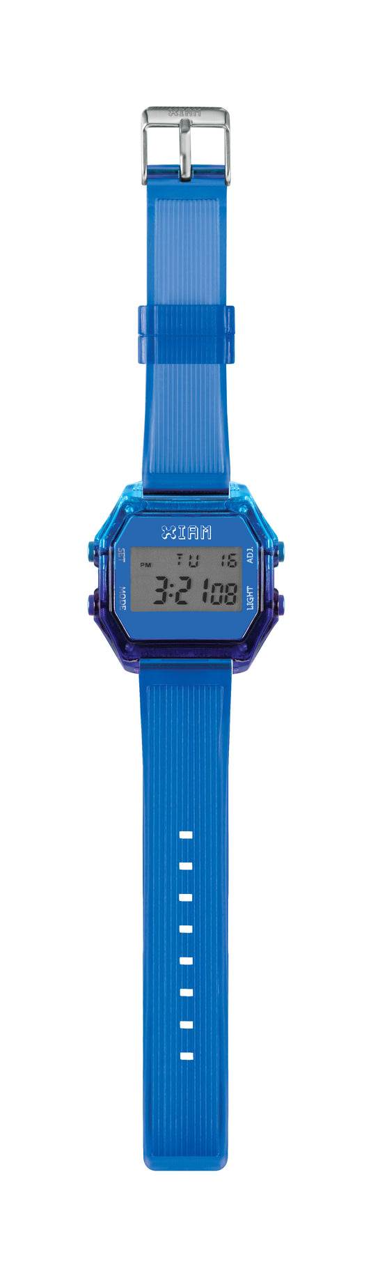 Iam IAM-KIT550 watch for woman with a blue dial and silicone strap.