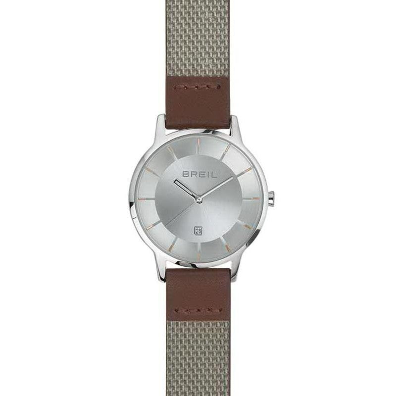 Breil TW1744 watch for man with a grey dial and fabric strap.
